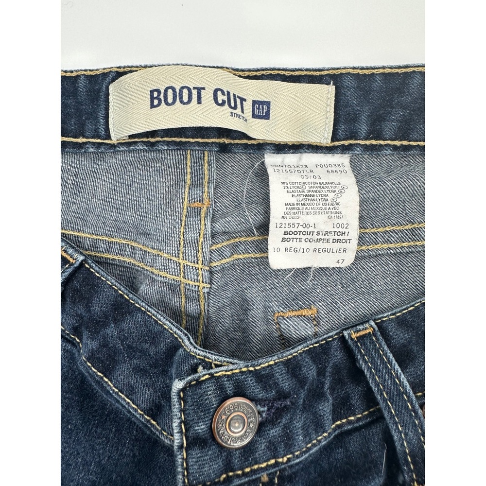 Vintage Gap Bootcut Jeans Womens 10 Reg Dark Wash Stretch Denim Y2K 121557 1234 - Picture 7 of 8